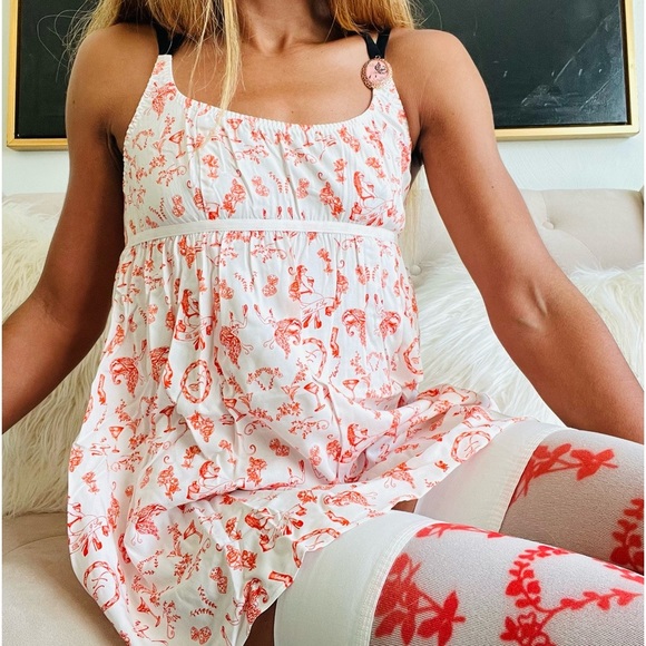 Savage X Fenty Roasted Red Fresh Ink Underpinnings Babydoll Slip - Picture 2 of 15